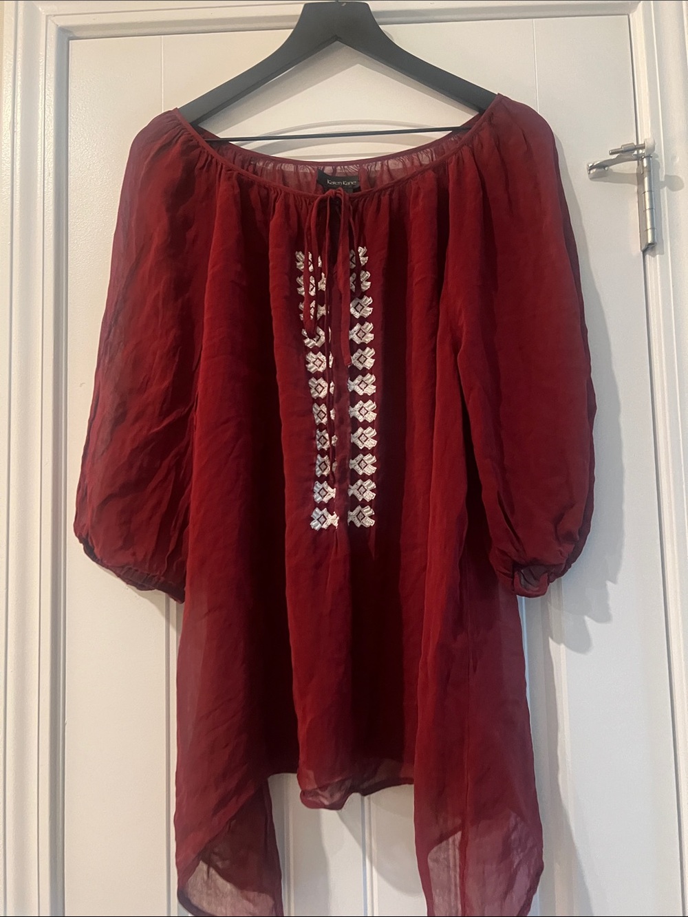 Karen Kane Sheer embroidered Blouse